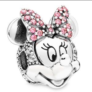 Disney Pandora Charm - Minnie Mouse 90th Anniversary Portrait with Pink Bow